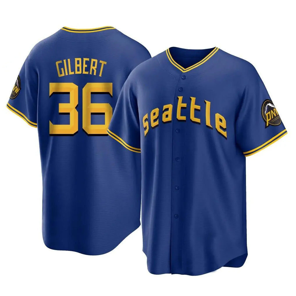 Choea S.Mariners #36 Logan Gilbert Player Royal City Connect Home Game Stitched Jerseys