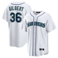 Choea S.Mariners #36 Logan Gilbert Player White Home Game Stitched Jerseys