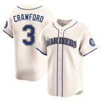Choea S.Mariners #3 J.P. Crawford Player Cream Home Limited Stitched Jerseys