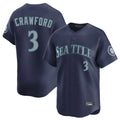 Choea S.Mariners #3 J.P. Crawford Player Navy Home Limited Stitched Jerseys