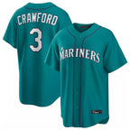 Choea S.Mariners #3 J.P. Crawford Player Teal Home Game Stitched Jerseys