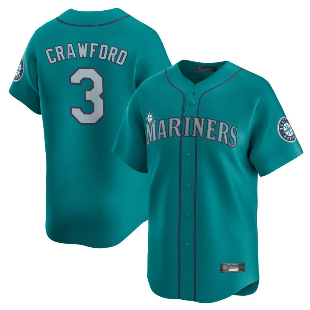 Choea S.Mariners #3 J.P. Crawford Player Teal Home Limited Stitched Jerseys