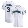 Choea S.Mariners #3 J.P. Crawford Player White Home Limited Elite Stitched Jerseys