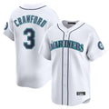 Choea S.Mariners #3 J.P. Crawford Player White Home Limited Stitched Jerseys