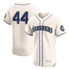 Choea S.Mariners #44 Julio Rodriguez Player Cream Home Limited Elite Stitched Jerseys