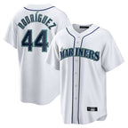 Choea S.Mariners #44 Julio Rodriguez Player White Home Game Stitched Jerseys