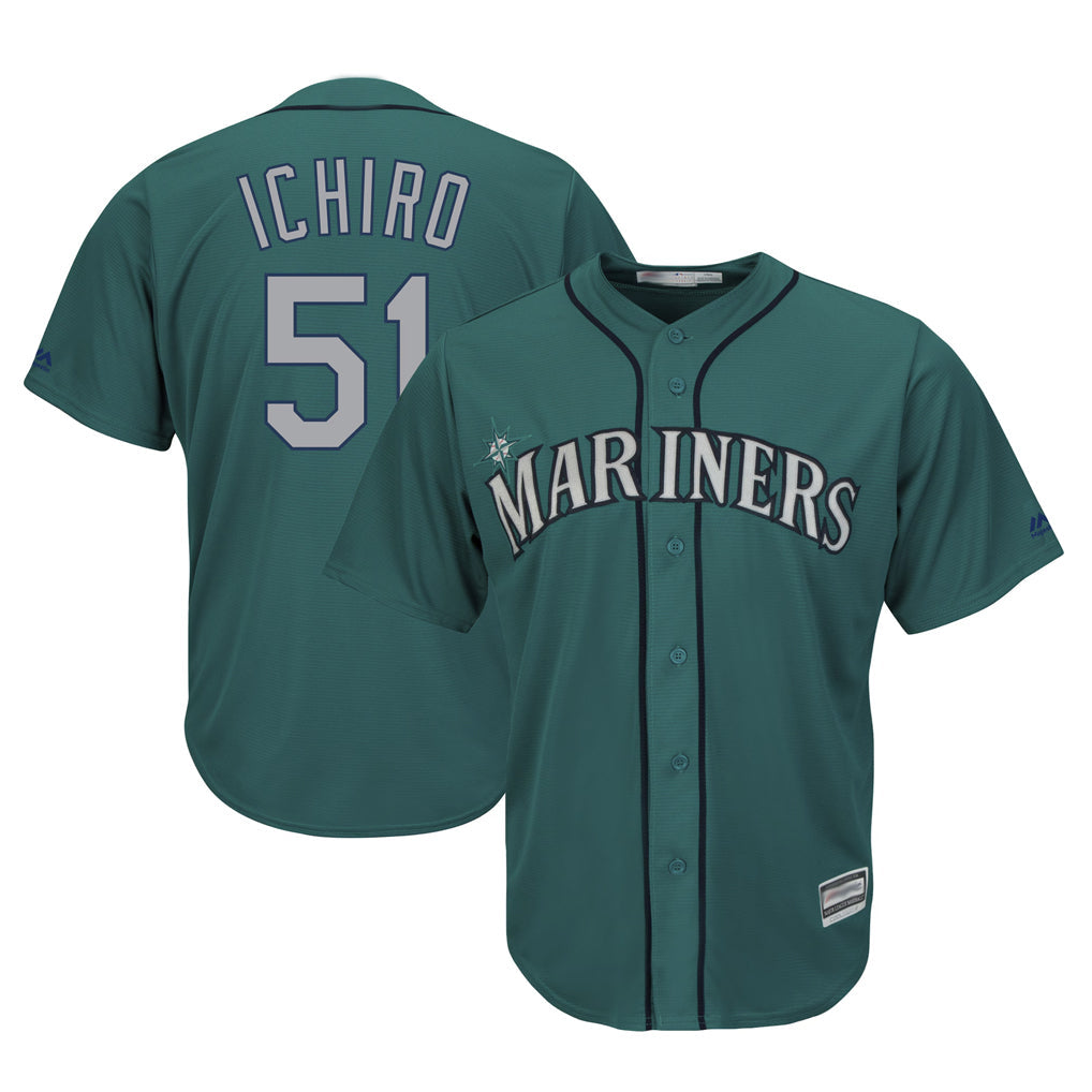 Choea S.Mariners #51 Ichiro Suzuki Player Aqua Majestic Cool Base Limited Stitched Jerseys