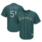 Choea S.Mariners #51 Ichiro Suzuki Player Aqua Majestic Cool Base Limited Stitched Jerseys