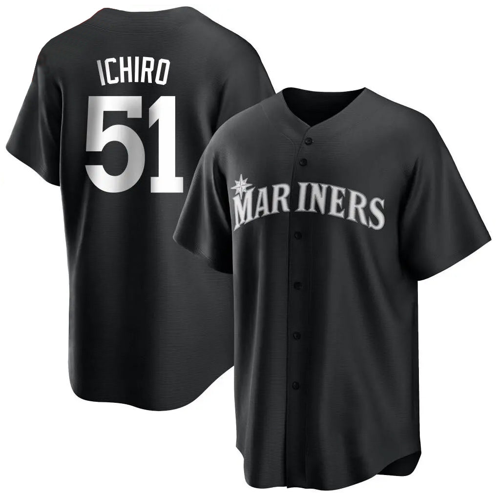 Choea S.Mariners #51 Ichiro Suzuki Player Black Home Limited Stitched Jerseys