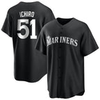 Choea S.Mariners #51 Ichiro Suzuki Player Black Home Limited Stitched Jerseys