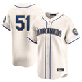 Choea S.Mariners #51 Ichiro Suzuki Player Cream Home Limited Stitched Jerseys