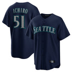 Choea S.Mariners #51 Ichiro Suzuki Player Navy Home Game Stitched Jerseys