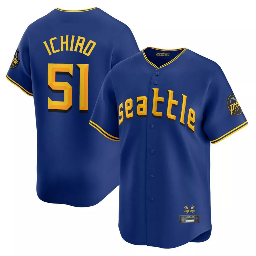 Choea S.Mariners #51 Ichiro Suzuki Player Royal City Connect Home Limited Stitched Jerseys