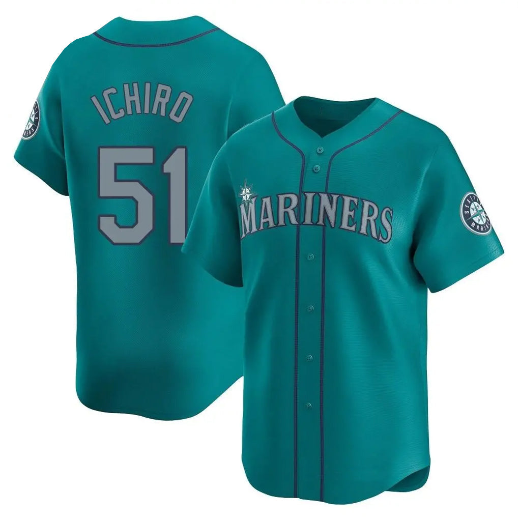 Choea S.Mariners #51 Ichiro Suzuki Player Teal Home Limited Stitched Jerseys