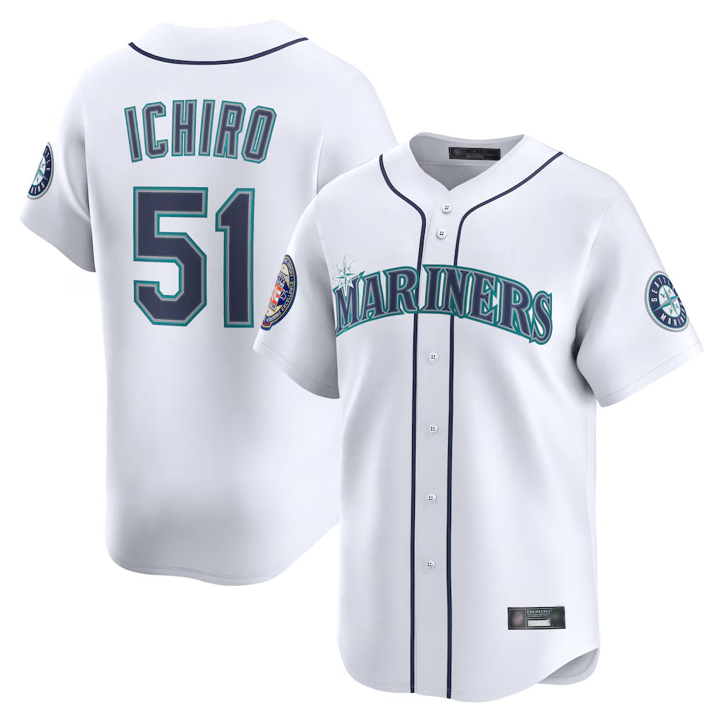 Choea S.Mariners #51 Ichiro Suzuki Player White 2025 National Hall of Fame Home Limited Stitched Jerseys