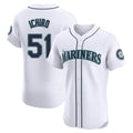 Choea S.Mariners #51 Ichiro Suzuki Player White Home Limited Elite Stitched Jerseys
