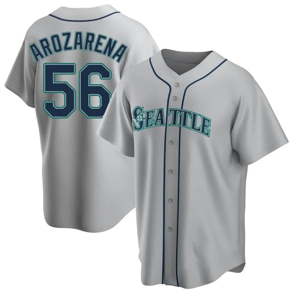 Choea S.Mariners #56 Randy Arozarena Player Gray Home Game Stitched Jerseys