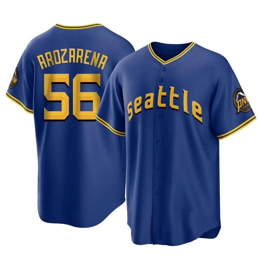 Choea S.Mariners #56 Randy Arozarena Player Royal Home Game Stitched Jerseys