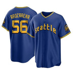 Choea S.Mariners #56 Randy Arozarena Player Royal Home Game Stitched Jerseys