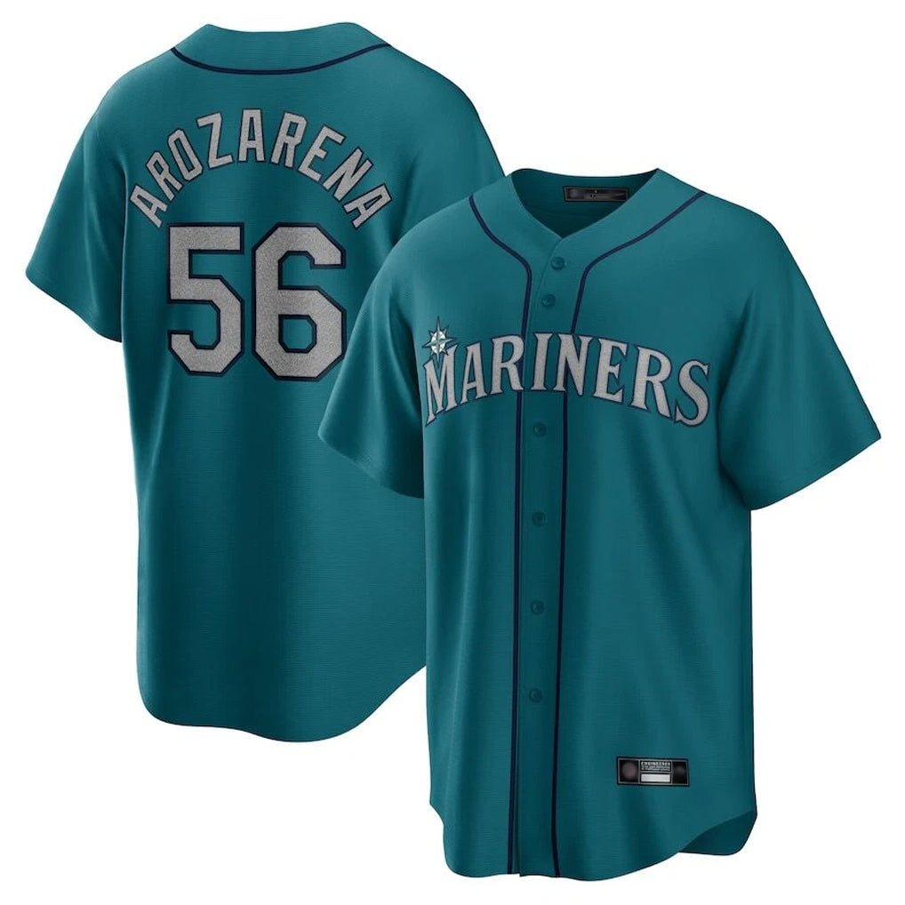 Choea S.Mariners #56 Randy Arozarena Player Teal Home Game Stitched Jerseys