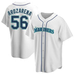 Choea S.Mariners #56 Randy Arozarena Player White Home Game Stitched Jerseys
