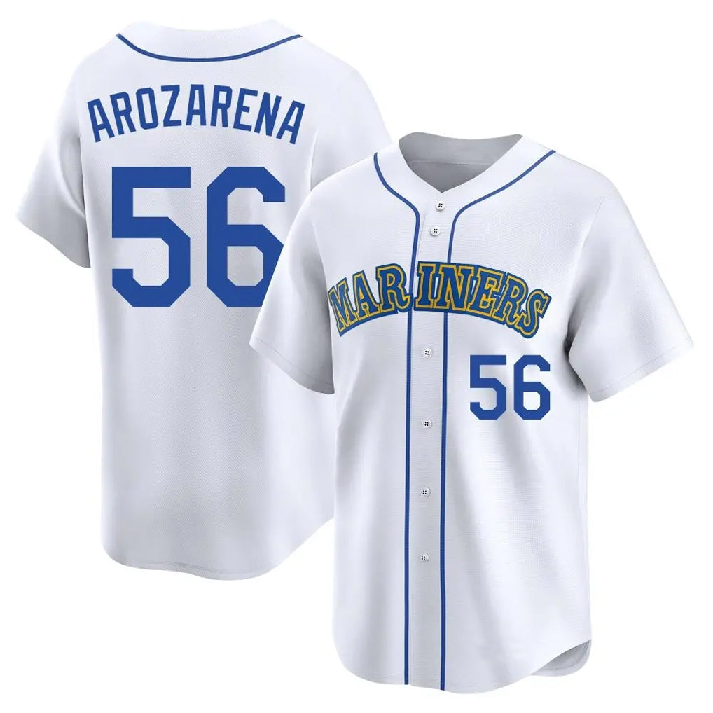 Choea S.Mariners #56 Randy Arozarena Player White Pitch Fashion Game Stitched Jerseys