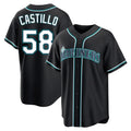 Choea S.Mariners #58 Luis Castillo Player Black Fashion Home Limited Stitched Jerseys