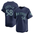 Choea S.Mariners #58 Luis Castillo Player Navy Home Limited Stitched Jerseys