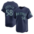 Choea S.Mariners #58 Luis Castillo Player Navy Home Limited Stitched Jerseys