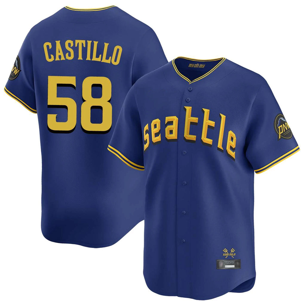 Choea S.Mariners #58 Luis Castillo Player Royal City Connect Home Limited Stitched Jerseys