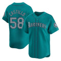 Choea S.Mariners #58 Luis Castillo Player Teal Home Limited Stitched Jerseys