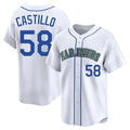 Choea S.Mariners #58 Luis Castillo Player White Throwback Cooperstown Collection Limited Game Stitched Jerseys