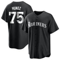 Choea S.Mariners #75 Andres Munoz Player Black Home Limited Stitched Jerseys