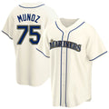 Choea S.Mariners #75 Andres Munoz Player Cream Home Game Stitched Jerseys