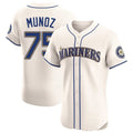 Choea S.Mariners #75 Andres Munoz Player Cream Home Limited Elite Stitched Jerseys