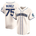 Choea S.Mariners #75 Andres Munoz Player Cream Home Limited Stitched Jerseys
