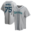 Choea S.Mariners #75 Andres Munoz Player Gray Home Game Stitched Jerseys