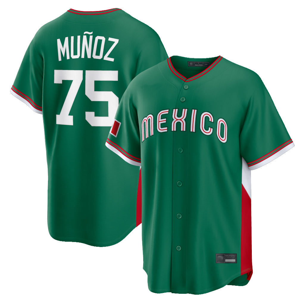 Choea S.Mariners #75 Andres Munoz Player Green 2026 World Classic Road Home Limited Stitched Jerseys
