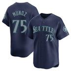 Choea S.Mariners #75 Andres Munoz Player Navy Home Limited Stitched Jerseys