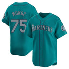 Choea S.Mariners #75 Andres Munoz Player Teal Home Limited Stitched Jerseys