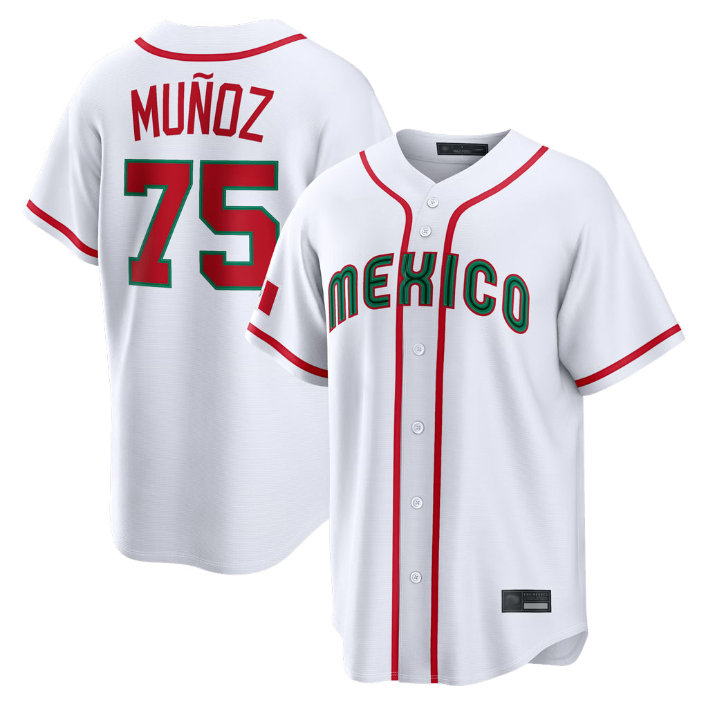 Choea S.Mariners #75 Andres Munoz Player White 2026 World Classic Home Limited Stitched Jerseys