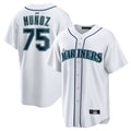 Choea S.Mariners #75 Andres Munoz Player White Home Game Stitched Jerseys