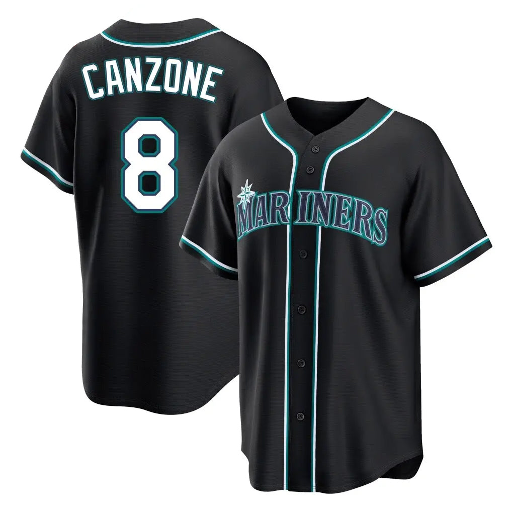 Choea S.Mariners #8 Dominic Canzone Player Black Fashion Home Limited Stitched Jerseys