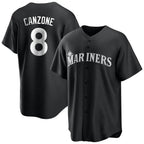 Choea S.Mariners #8 Dominic Canzone Player Black Home Limited Stitched Jerseys