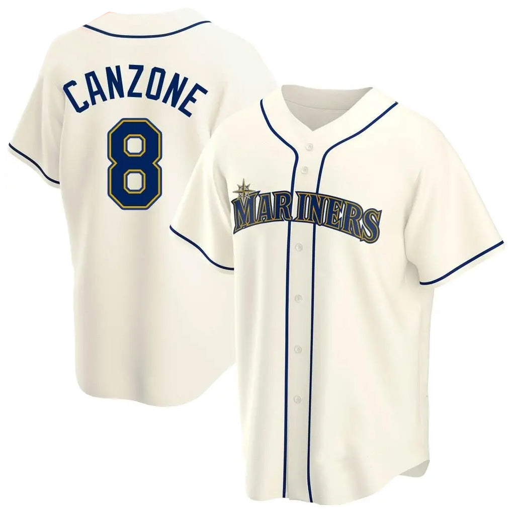Choea S.Mariners #8 Dominic Canzone Player Cream Home Game Stitched Jerseys