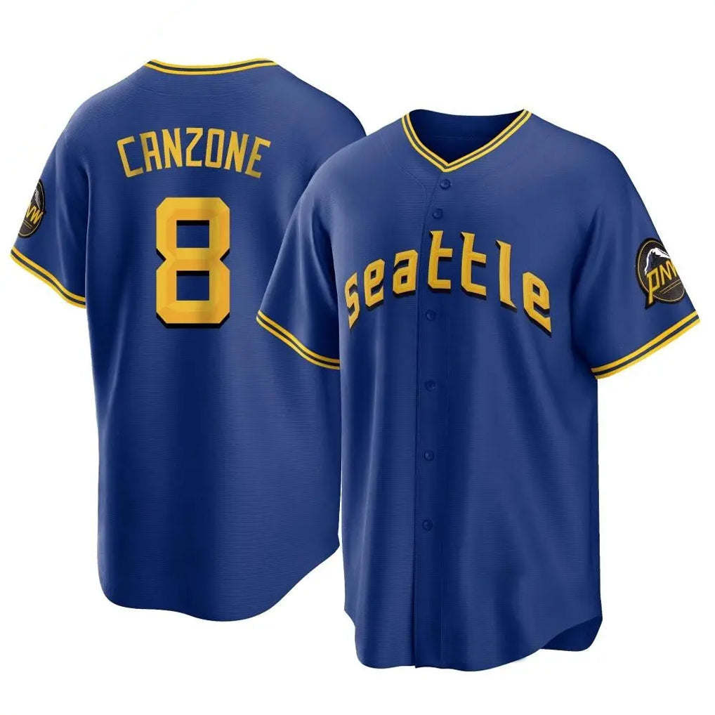 Choea S.Mariners #8 Dominic Canzone Player Royal City Connect Home Game Stitched Jerseys