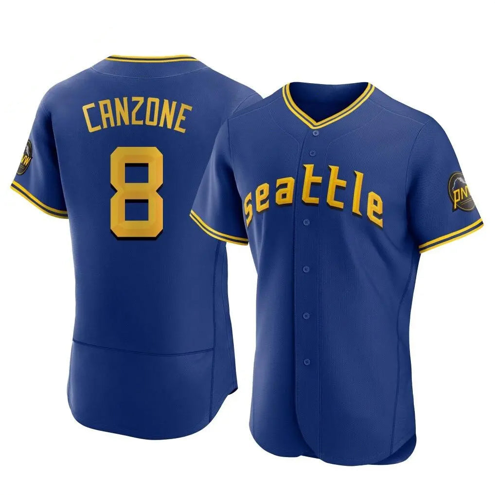 Choea S.Mariners #8 Dominic Canzone Player Royal City Connect Home Limited Elite Stitched Jerseys