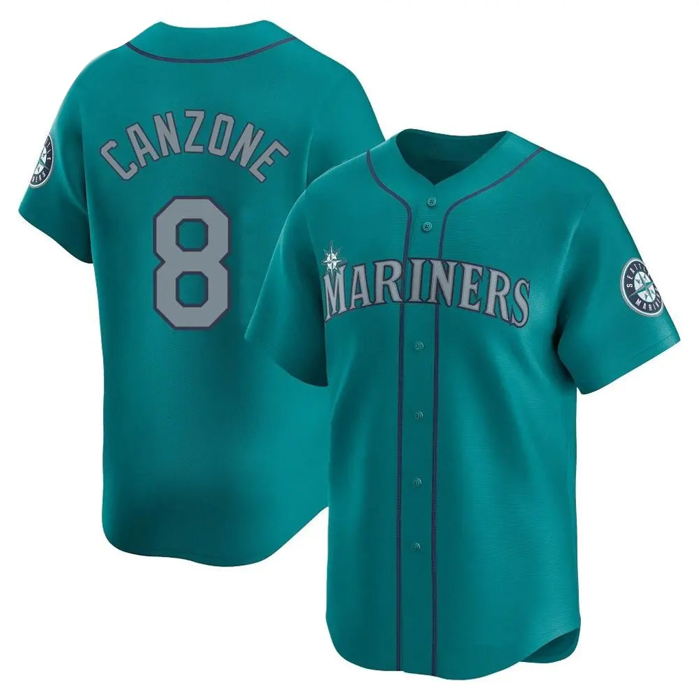 Choea S.Mariners #8 Dominic Canzone Player Teal Home Limited Stitched Jerseys