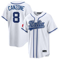 Choea S.Mariners #8 Dominic Canzone Player White Italy 2026 World Classic Home Game Stitched Jerseys