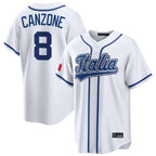 Choea S.Mariners #8 Dominic Canzone Player White Italy 2026 World Classic Home Game Stitched Jerseys